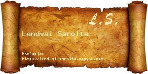 Lendvai Sarolta névjegykártya