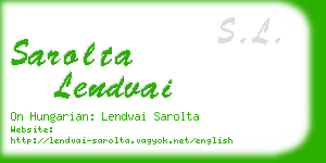 sarolta lendvai business card